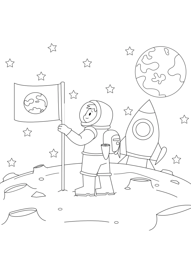 kolorowanka do druku kosmos PDF