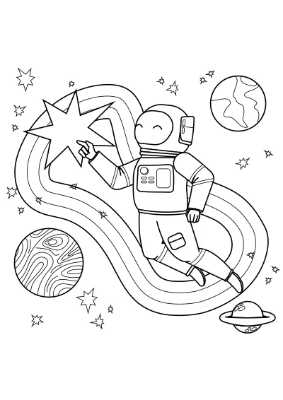 Kolorowanka kosmos