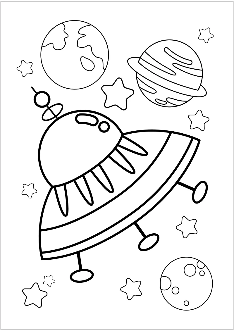 Darmowa kolorowanka kosmos do druku PDF