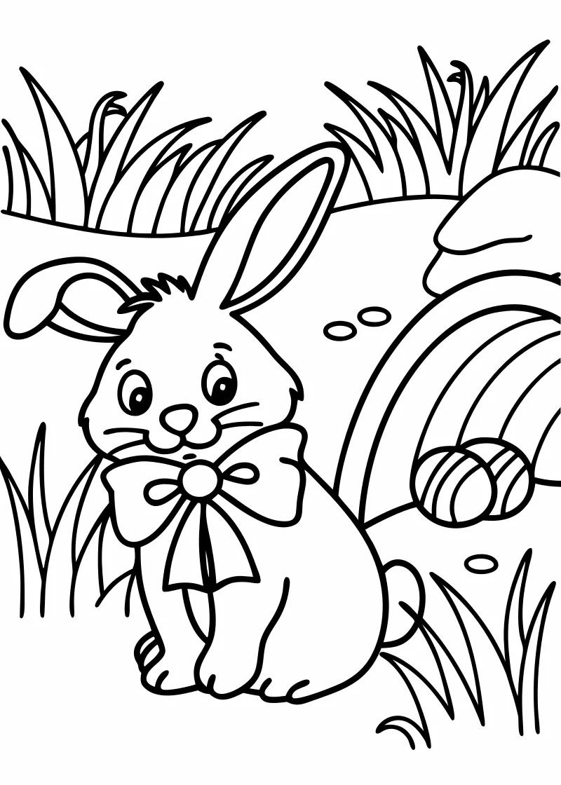 Pokoloruj kroliczki – darmowy szablon PDF - wariant 14