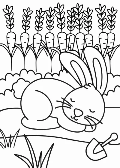 Darmowa kolorowanka kroliczki do druku PDF - wariant 39