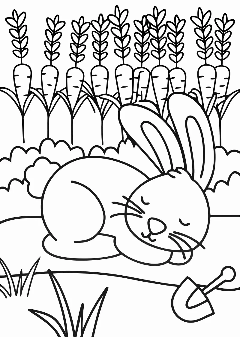 Darmowa kolorowanka kroliczki do druku PDF - wariant 39