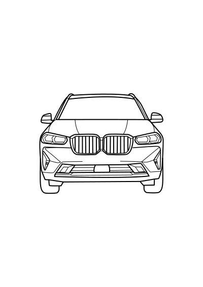 Darmowa kolorowanka bmw do druku PDF