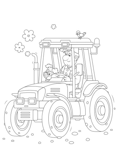 Edukacyjna kolorowanka ciagniki do wydruku