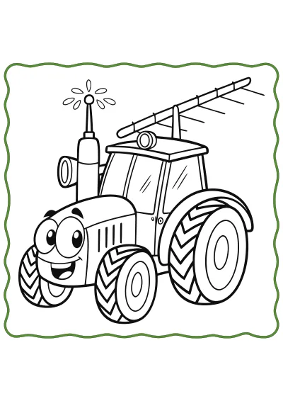 Kolorowanka ciagniki – format A4 PDF