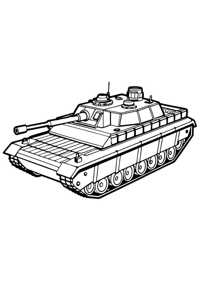 Kolorowanka czolgi – format A4 PDF