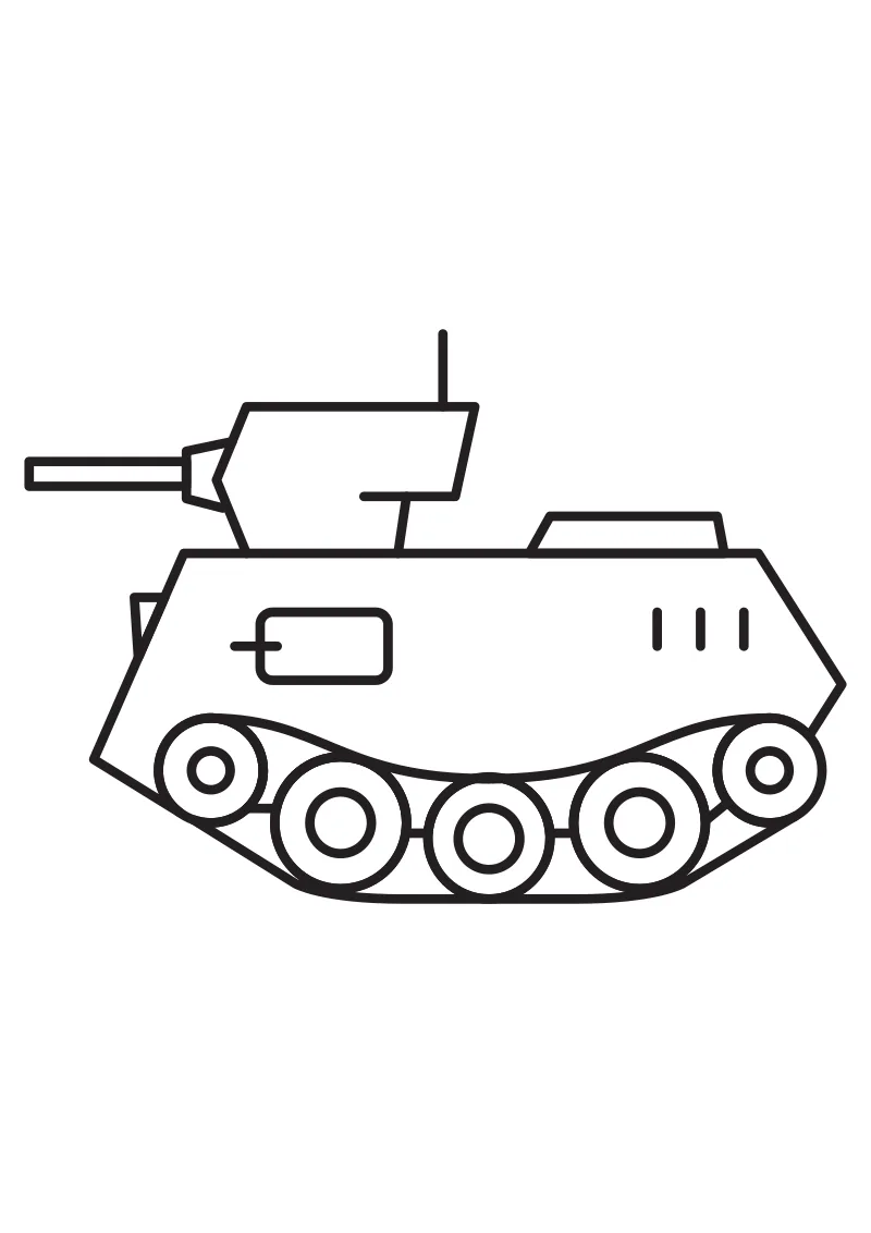 kolorowanka do druku czolgi PDF