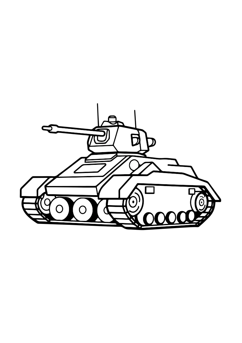Darmowa kolorowanka czolgi do druku PDF