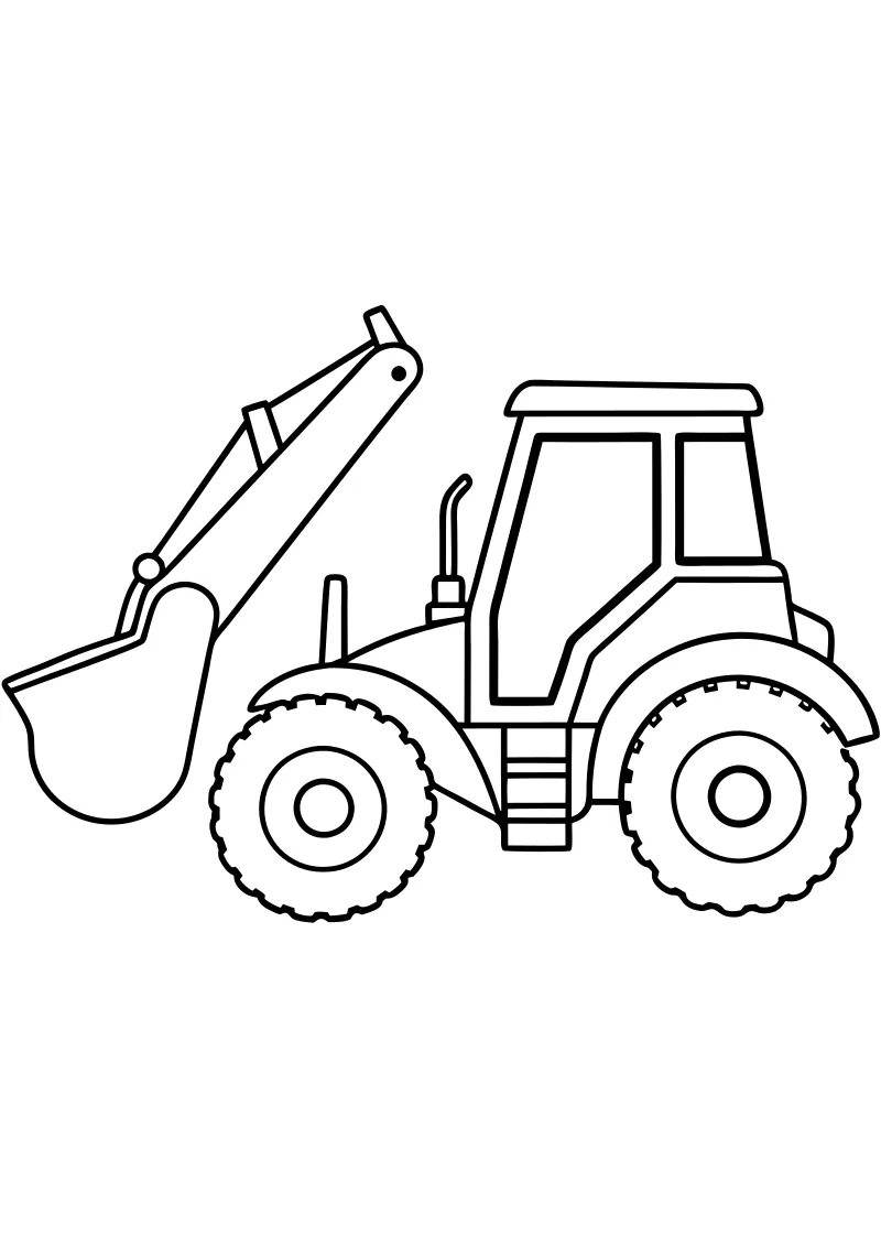 kolorowanka do druku koparki PDF