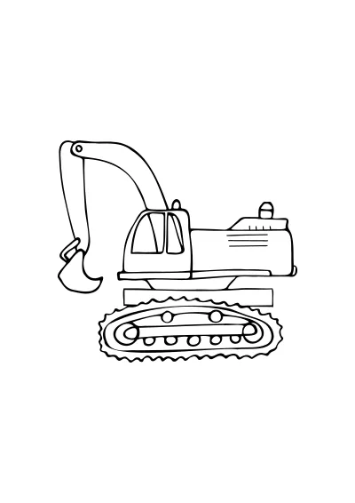 Darmowa kolorowanka koparki do druku PDF