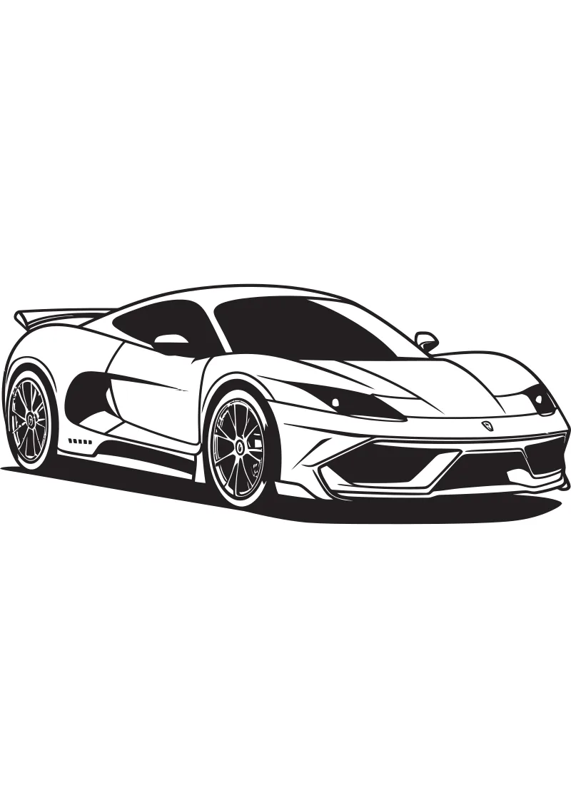 Kolorowanka z lamborghini do pobrania