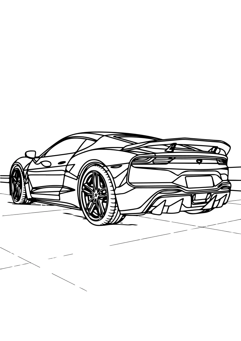 lamborghini do druku i pokolorowania