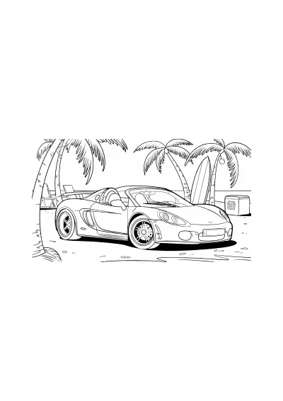 Kolorowanka z lamborghini do pobrania