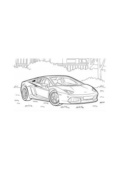 Malowanka lamborghini do druku A4