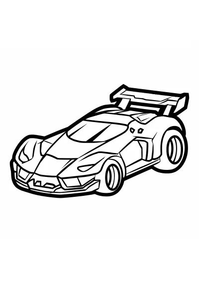 Łatwa kolorowanka lamborghini dla przedszkolaka