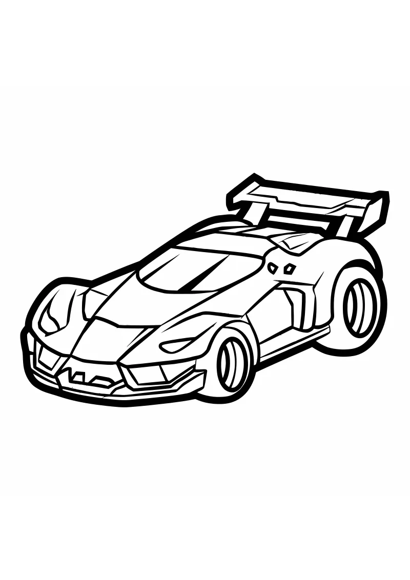 Łatwa kolorowanka lamborghini dla przedszkolaka