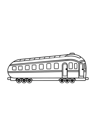Edukacyjna kolorowanka pociagi do wydruku