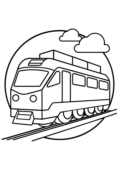 Malowanka pociagi do druku A4