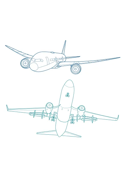 samoloty – pobierz i wydrukuj kolorowankę