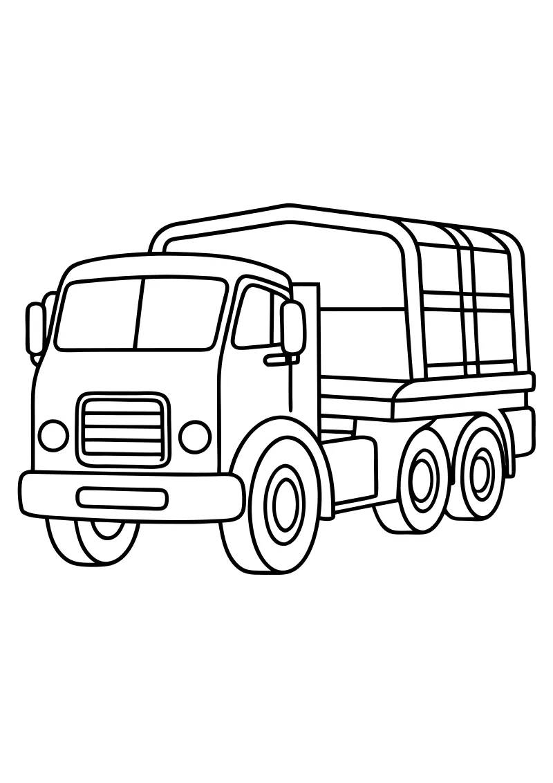 kolorowanka do druku tir PDF