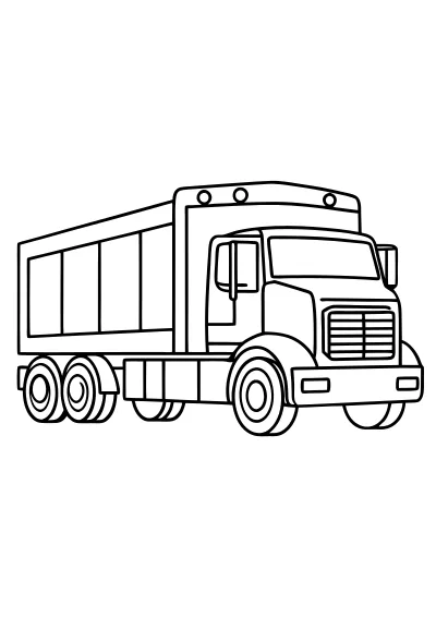 Edukacyjna kolorowanka tir do wydruku
