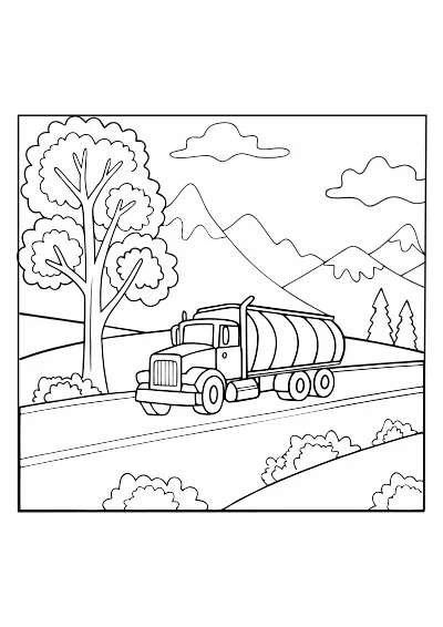 Malowanka tir do druku A4