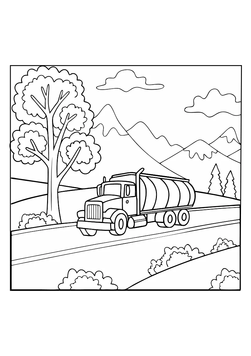 Malowanka tir do druku A4