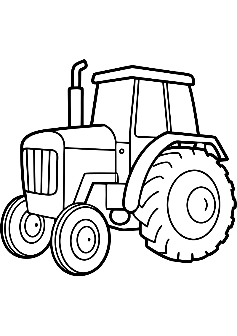 Kolorowanka traktory – format A4 PDF