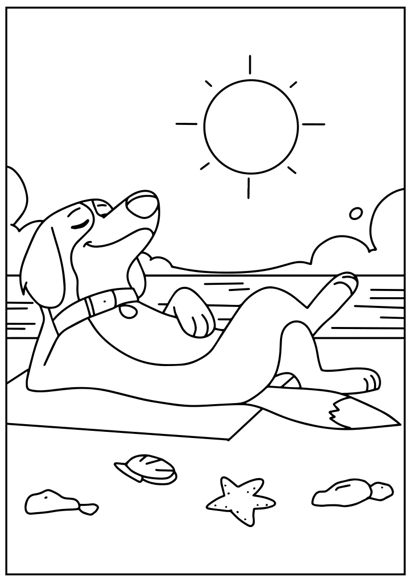 kolorowanka do druku lato PDF