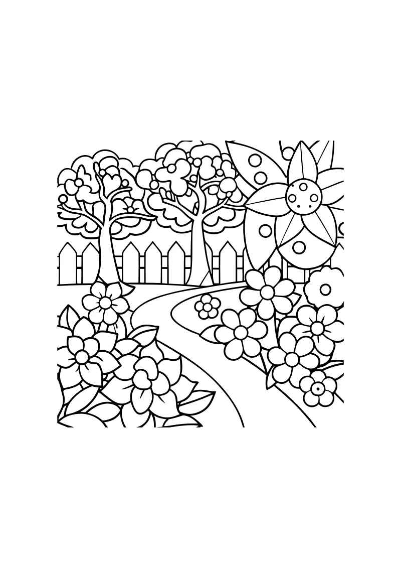 Kolorowanka wiosna – format A4 PDF