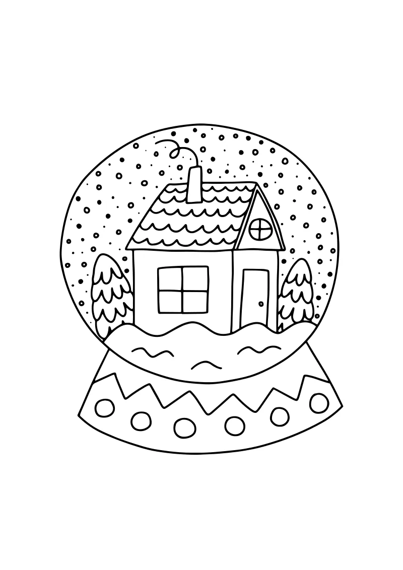 Kolorowanka zima – format A4 PDF