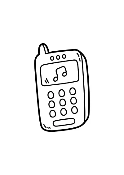 Malowanka telefon do druku A4