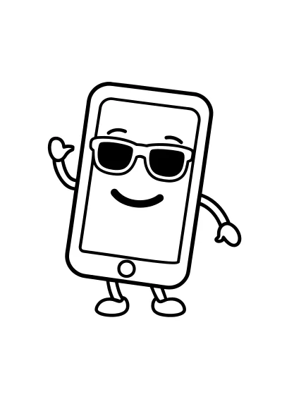 kolorowanka do druku telefon PDF