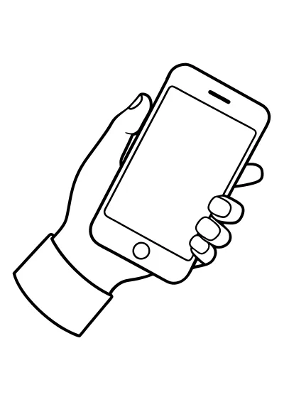 Łatwa kolorowanka telefon dla przedszkolaka
