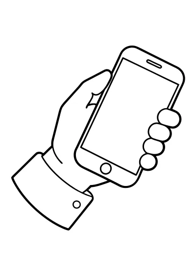 Edukacyjna kolorowanka telefon do wydruku