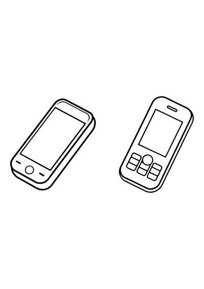 Prosta kolorowanka telefon do kolorowania