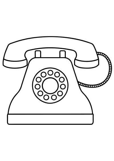 telefon kolorowanka dla dzieci
