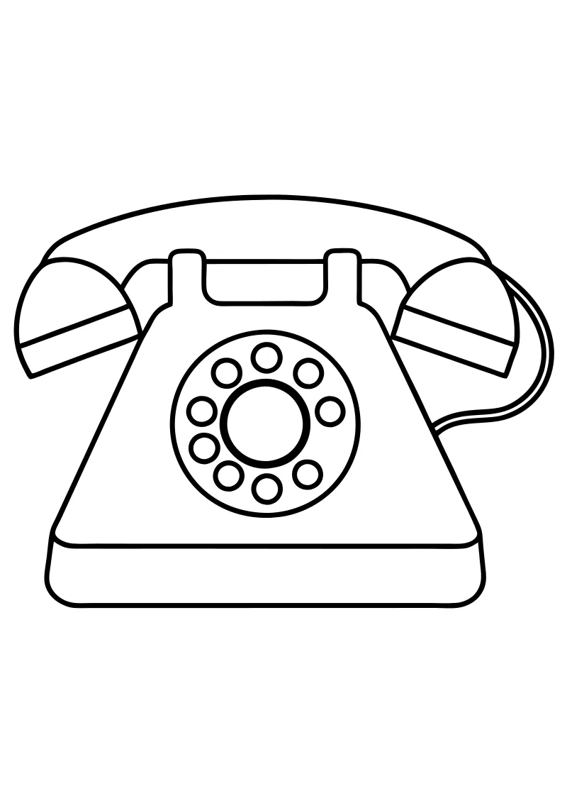 telefon kolorowanki dla dzieci