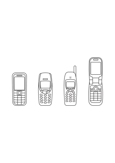 Kolorowanka do druku telefon
