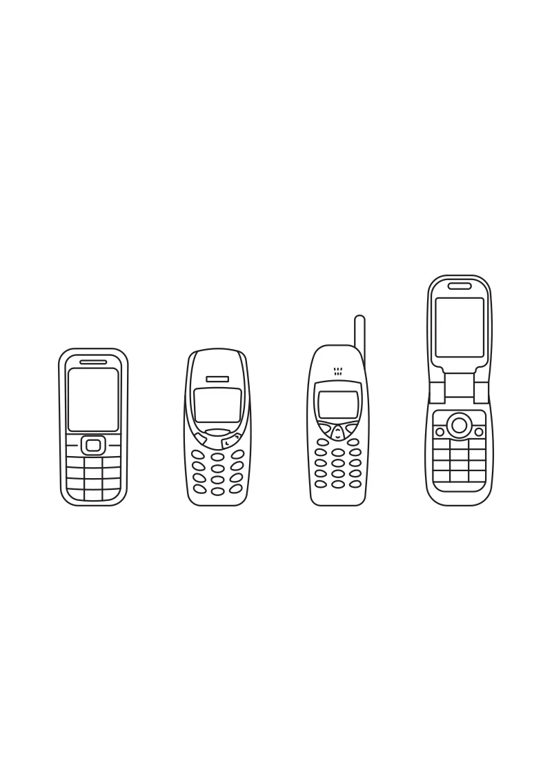 Kolorowanka do druku telefon