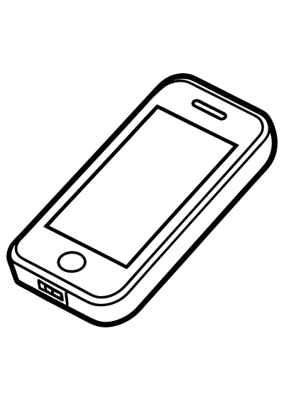 telefon do druku i pokolorowania