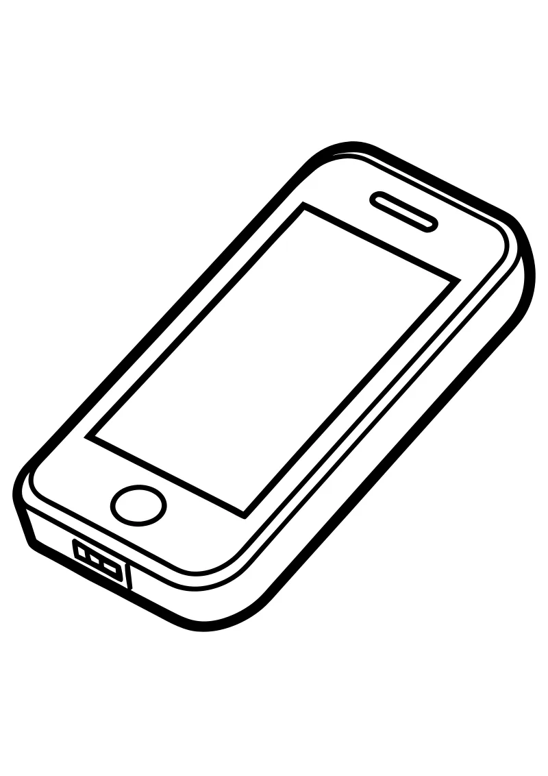 telefon do druku i pokolorowania