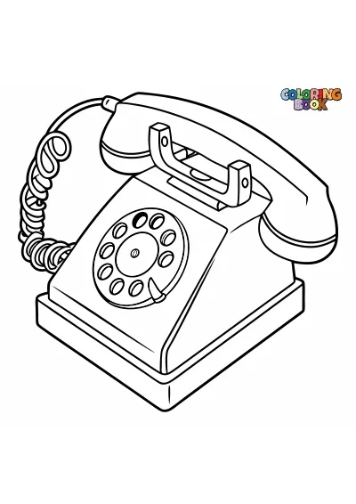 Darmowa kolorowanka telefon do druku PDF
