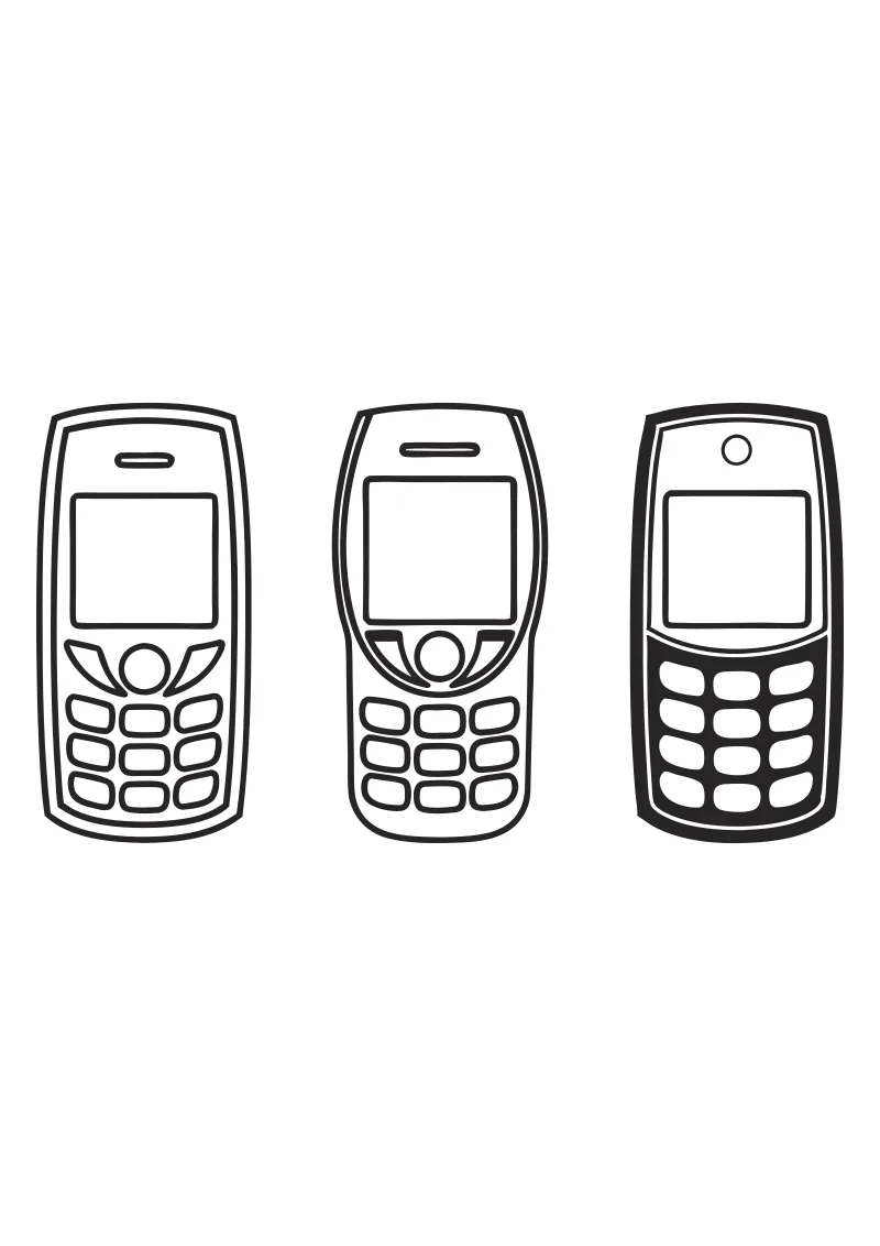 Malowanka telefon do druku A4