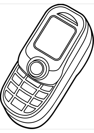 telefon kolorowanka dla dzieci