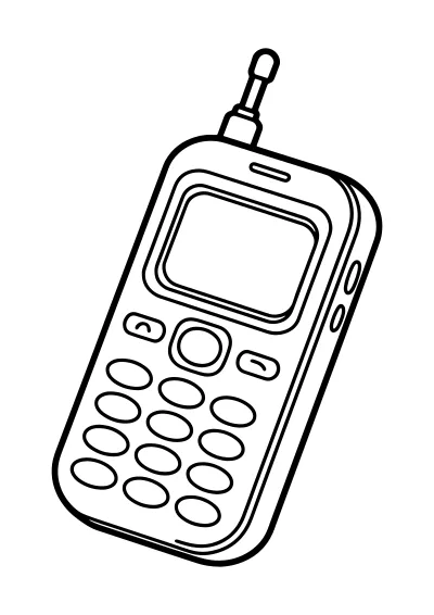 kolorowanka do druku telefon PDF
