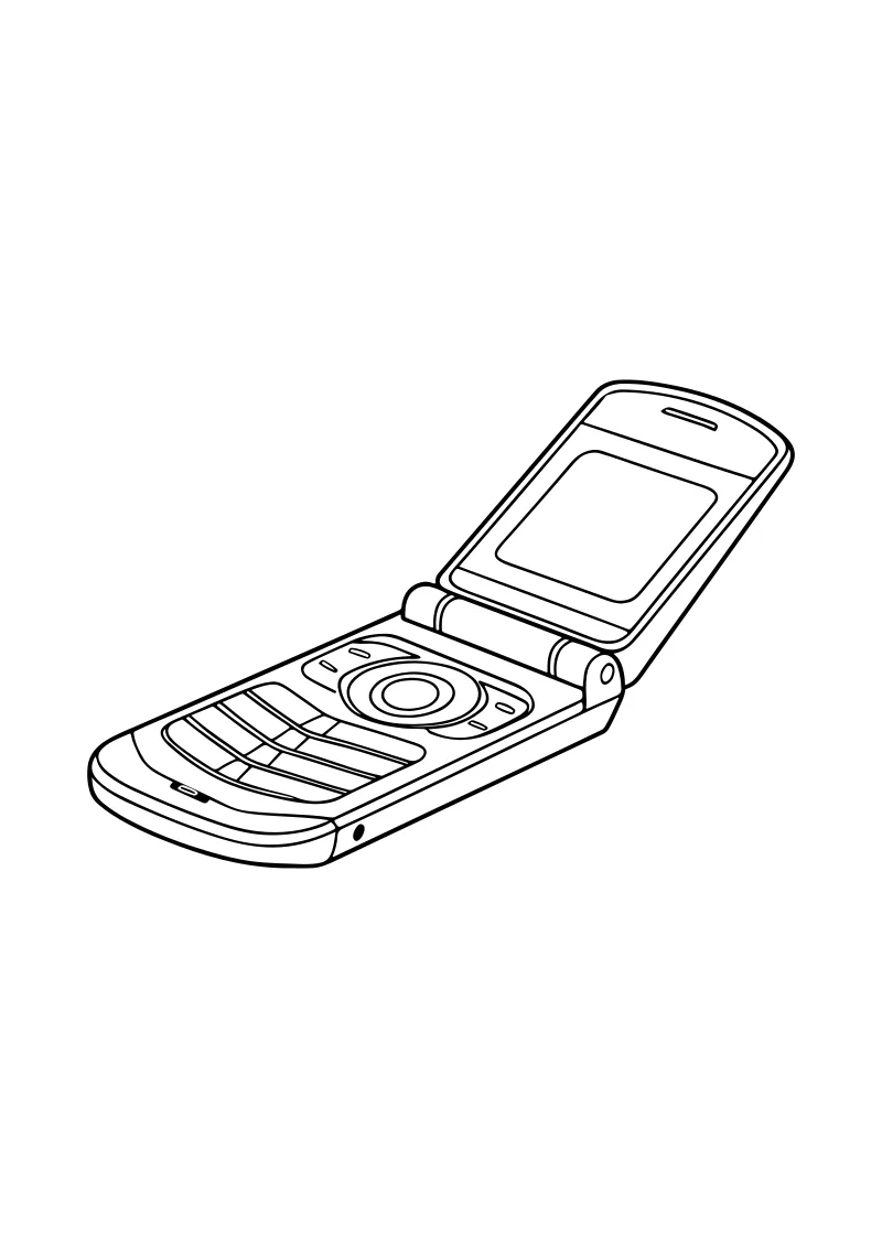 Prosta kolorowanka telefon do kolorowania