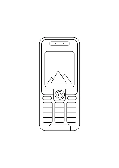 telefon kolorowanka dla dzieci