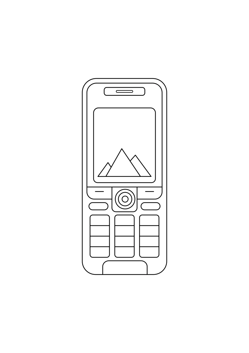 telefon kolorowanka dla dzieci