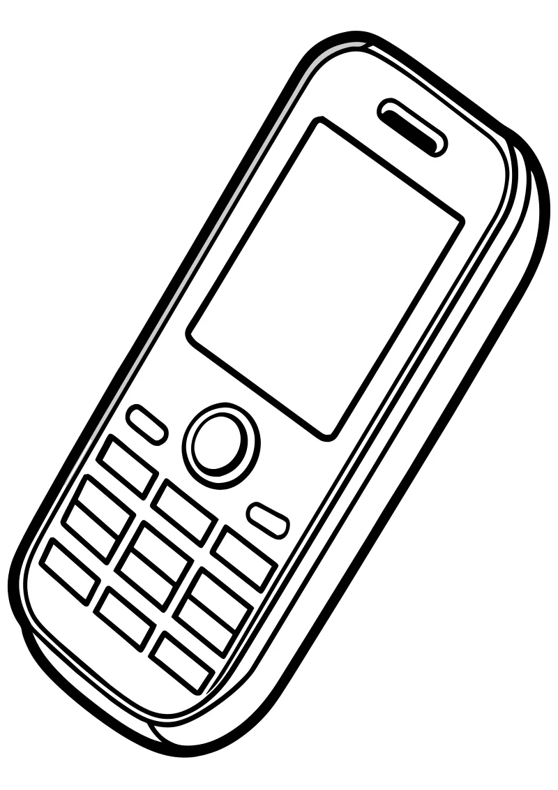 telefon kolorowanki dla dzieci